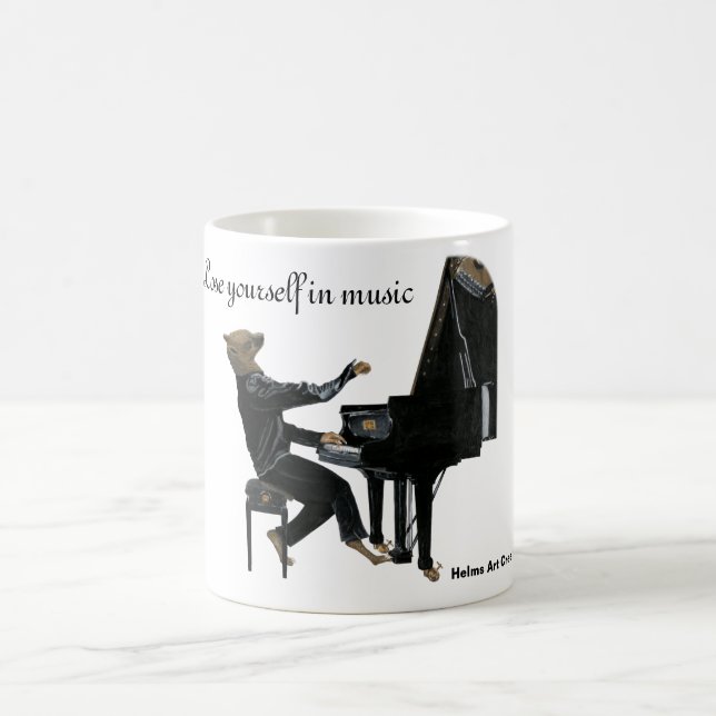 Hyena Piano Music Player Fantasy Coffe Mugg (Center)