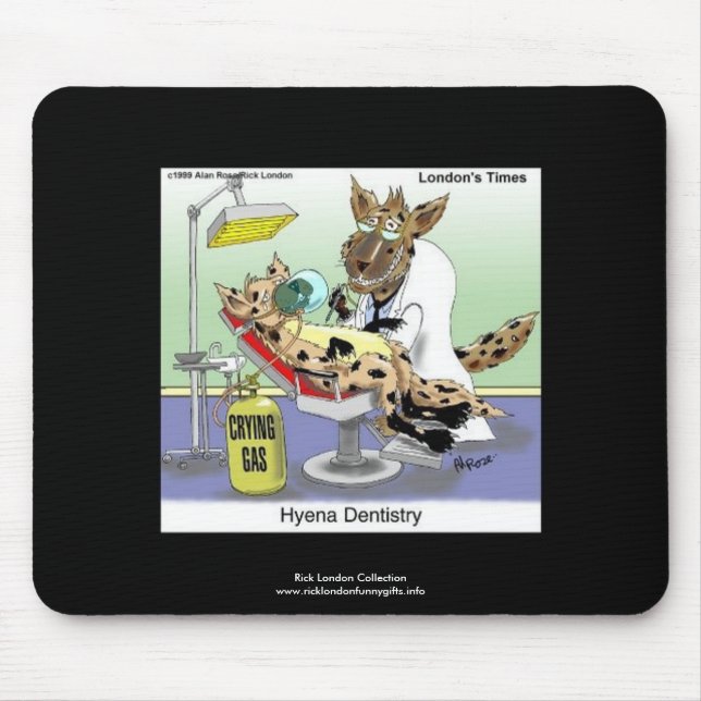 Hyena Tandvård Tecknad Funny Mouse Pad Musmatta (Framsidan)