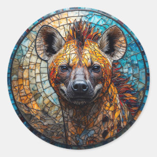 ✨ Hyena Vilda Djur Mosaik Art Runt Klistermärke
