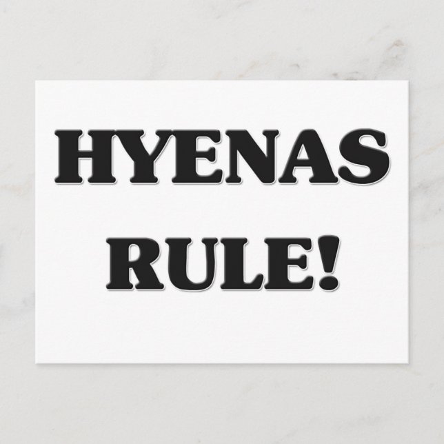 Hyenas Rule Vykort (Framsida)