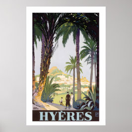 Hyeres Provence-Alpes-Côte d'Azur Frankrike Vintag Poster