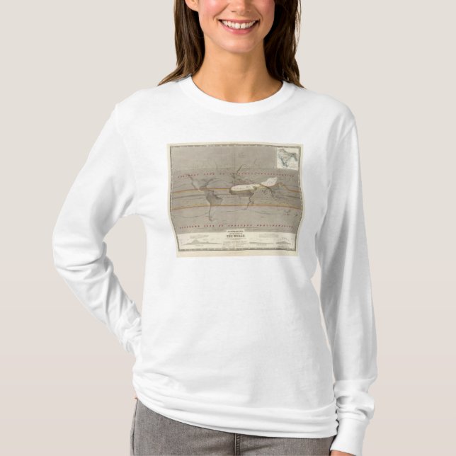 Hyetographic regnar kartan t-shirt (Framsida)