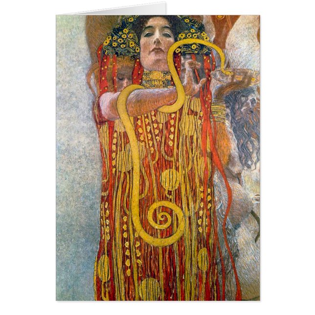 Hygeia av Gustav Klimt Hälsningskort (Framsidan)