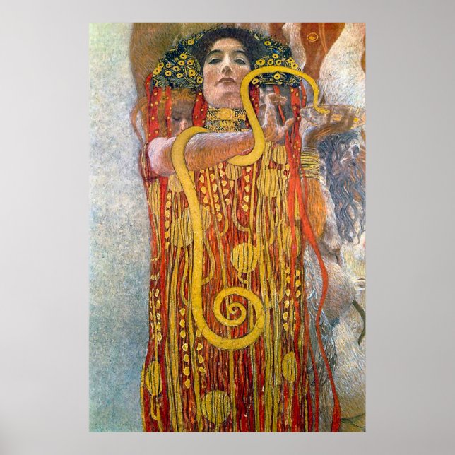 Hygeia av Gustav Klimt Poster (Framsidan)