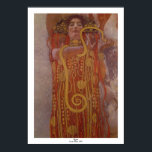 Hygeia av Gustav Klimt Poster<br><div class="desc">"Hygeia "av Gustav Klimt är en exotisk Art nouveau-målning av en kvinna med en gyllene orm som är kokt runt hennes arm</div>