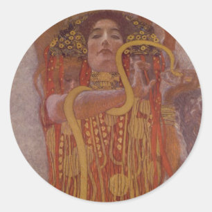 Hygeia av Gustav Klimt Runt Klistermärke