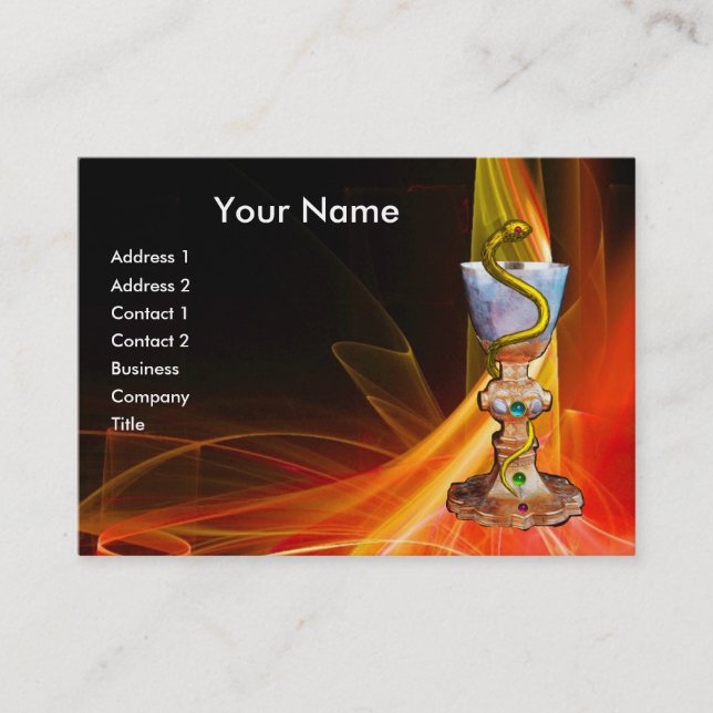 HYGEIA, Gult AV LÄKEMEDELSOrange Visitkort (Framsida)