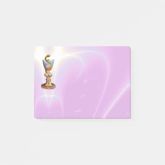 HYGEIA, MEDICIN, PHARMACY Rosa Lilac Post-it Block (Framsida)