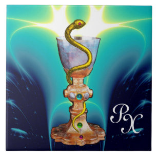 HYGEIA MONOGRAM Läkemedel, farmaceutisk blå Kakelplatta