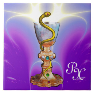 HYGEIA MONOGRAM Läkemedel, farmaceutisk Lila Kakelplatta