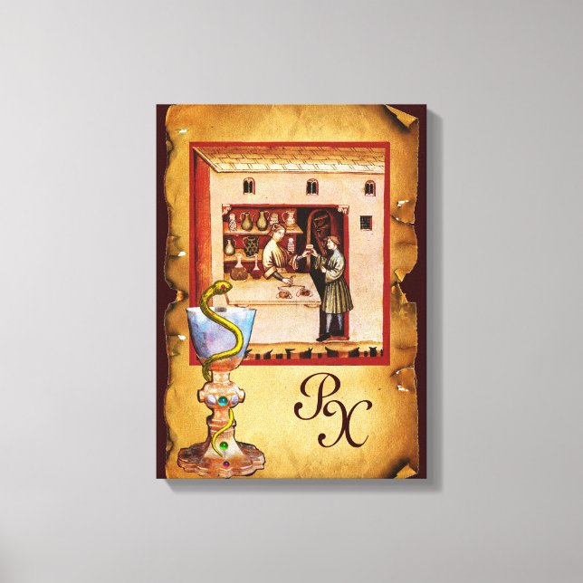 HYGEIA MONOGRAM Läkemedel, farmaci Canvastryck (Framsida)