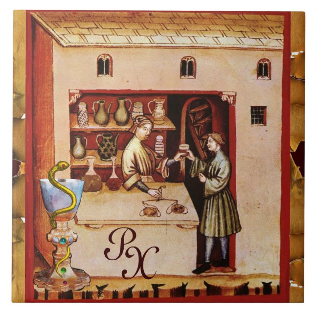 HYGEIA MONOGRAM Läkemedel, farmaci Kakelplatta (Framsidan)