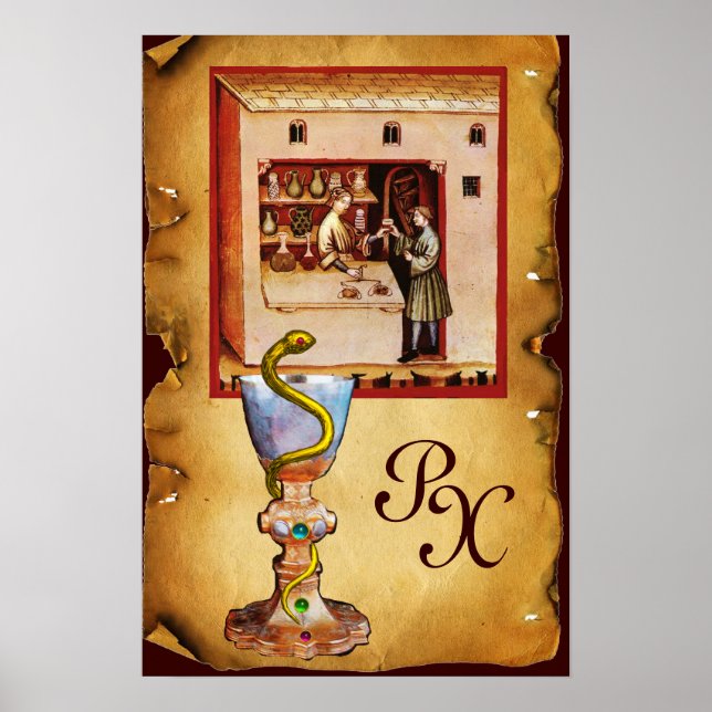 HYGEIA MONOGRAM Läkemedel, farmaci Poster (Framsidan)