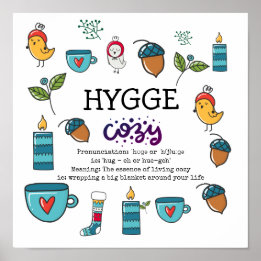 HYGGE - Anpassningsbarna Cute-teknik (Meaning and  Poster
