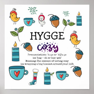 HYGGE - Anpassningsbarna Cute-teknik (Meaning and  Poster