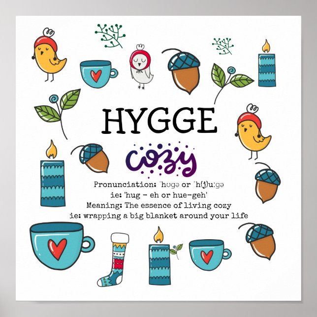 HYGGE - Anpassningsbarna Cute-teknik (Meaning and  Poster (Framsidan)
