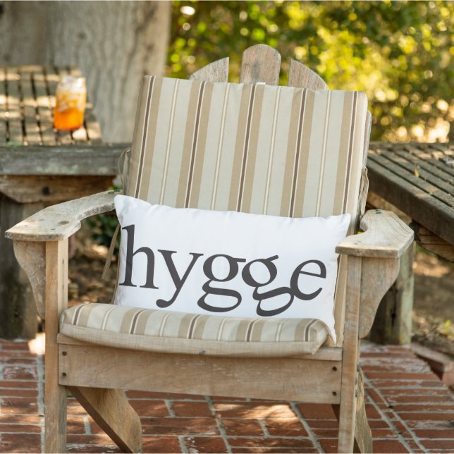 Hygge Black and White Lumbar Pillow Lumbarkudde (Stol)