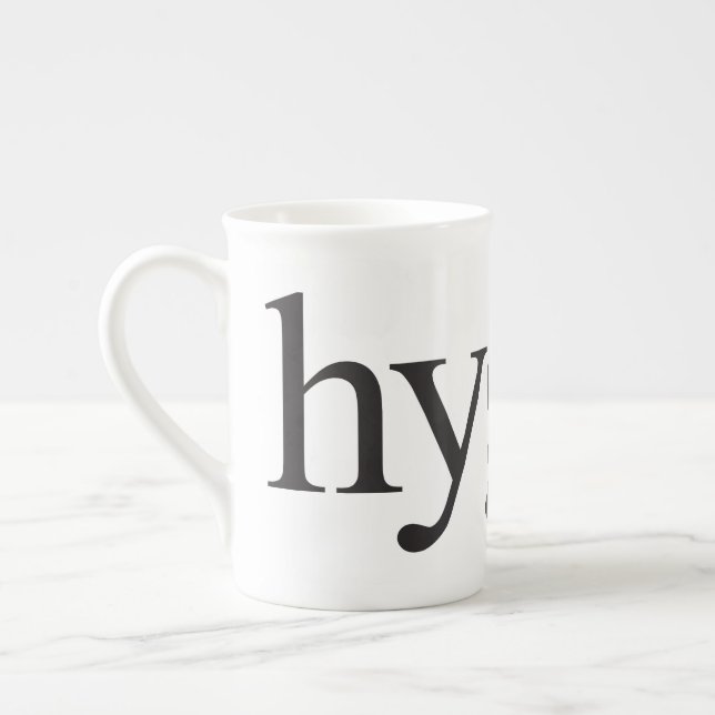 Hygge Black and White Specialty Mugg Benporslin Mugg (Vänster)