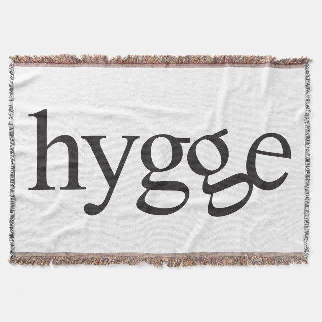 Hygge Black and White Throw Blanket Filt (Framsidan)