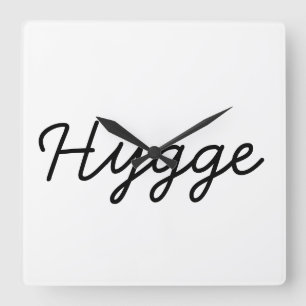 Hygge Black Elegant Fyrkantig Klocka