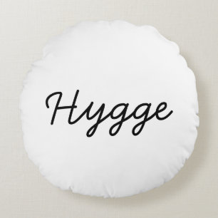 Hygge Black Elegant Rund Kudde