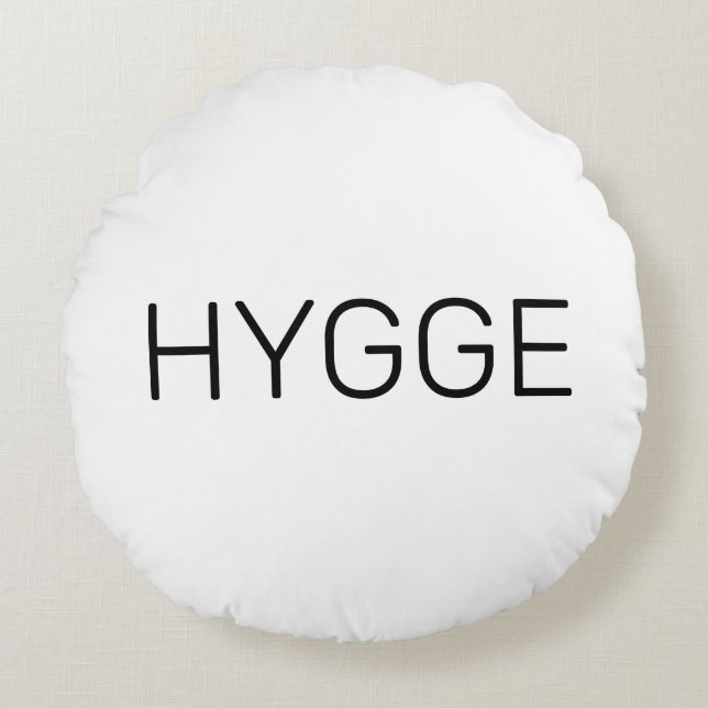 Hygge Black Rund Kudde (Framsidan)