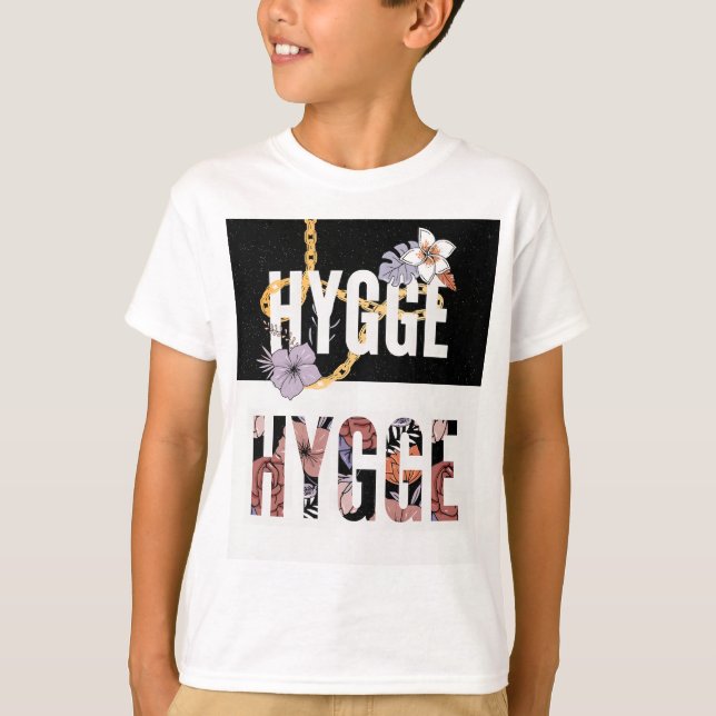 HYGGE Blommigt T-Shirt - Mysigt nordiskt estetiskt (Framsida)