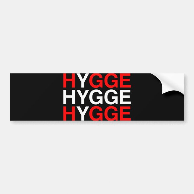 HYGGE Dansk Flagga Bildekal (Framsidan)