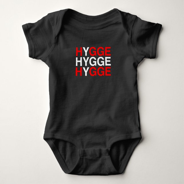 HYGGE Dansk Flagga T Shirt (Framsida)