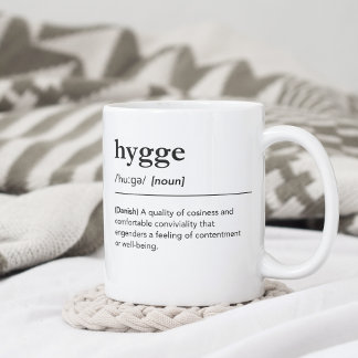 Hygge-definitionsskandinavisk mysigt säsong kaffemugg