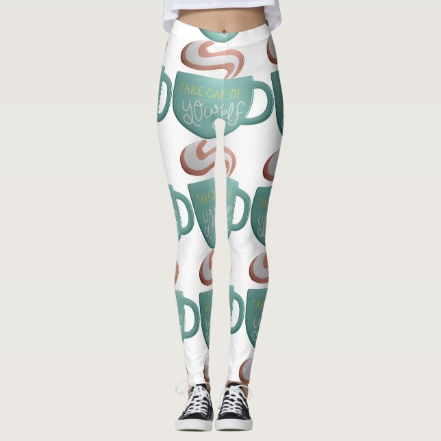 Hygge Drink Self-Care Thunder_Cove Leggings (Framsida)