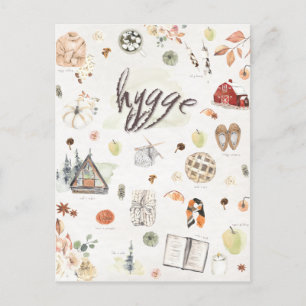 Hygge Fall Höger oktober Vykort
