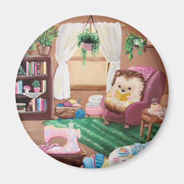 Hygge Hedgehog Magnet (Framsidan)