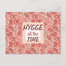 HYGGE hela tiden Mysig Rosa Paisley
