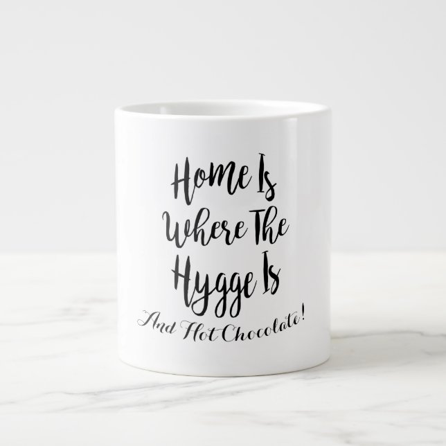 Hygge Home Hett Chocolate Typography Jumbo Mugg (Framsidan)