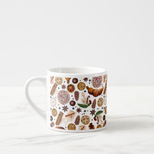 Hygge jul Cookie Mönster Espressomugg