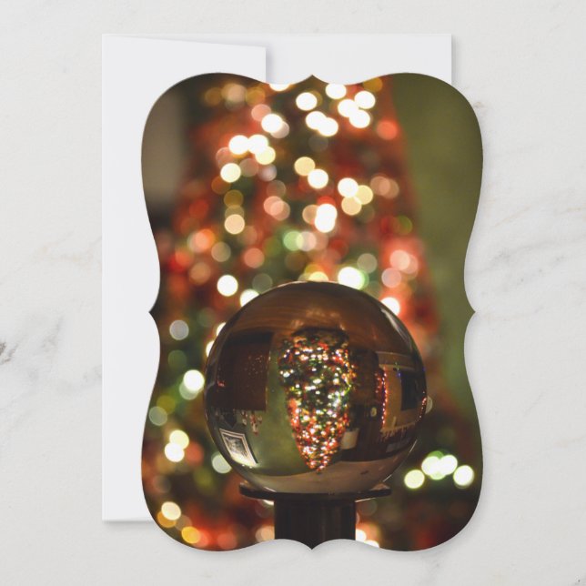 Hygge Julgran Snö Globe-kort Julkort (Framsida)