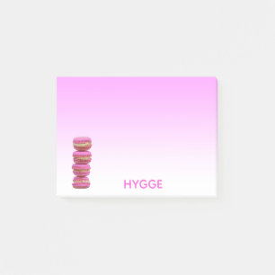 Hygge macarons rosa vit post-it block