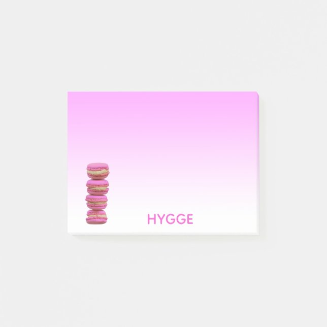 Hygge macarons rosa vit post-it block (Framsida)