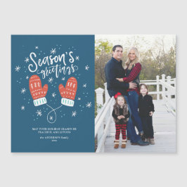 Hygge Mittens jul-Helgdag Magnetiskt kort