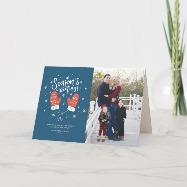 Hygge Mittens jul-Helgdag-mappat kort (Framsida)