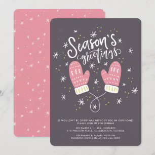 Hygge Mittens Julfest Jul Inbjudningar