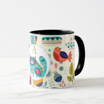Hygge Mugg Mysigt Cat Personlig Söt Folk Art