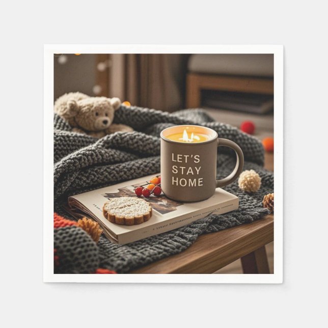 Hygge Mysig natt Firar mysiga nätter Pappersservett (Framsidan)