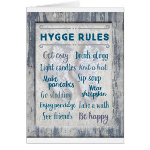 Hygge regler hälsningskort