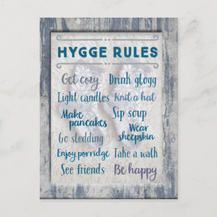 Hygge regler vykort