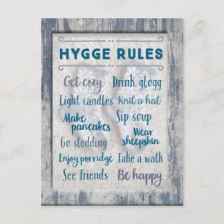 Hygge regler vykort