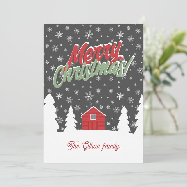 hygge stil god jul julkort (Stående Fram)