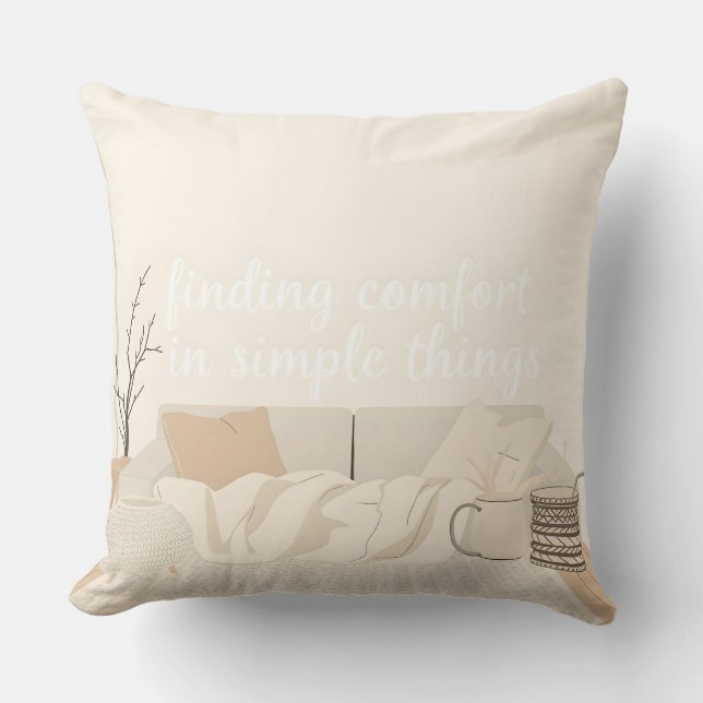 Hygge Throw Pillow | Cozy Scandinavian Home Decor Kudde (Framsida)