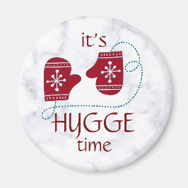 Hygge Time Nordic Red Mittens Vintage Helgdag Magnet
